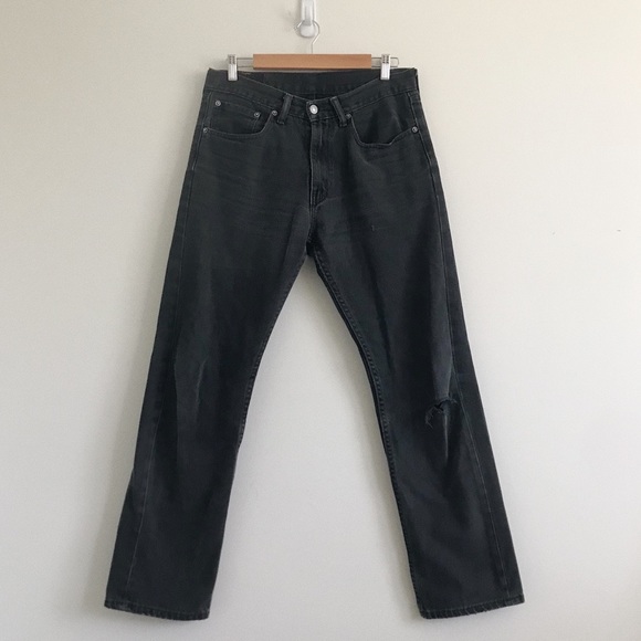 Vintage | Rare Levi’s 505 Distressed Black Jeans - Picture 2 of 8